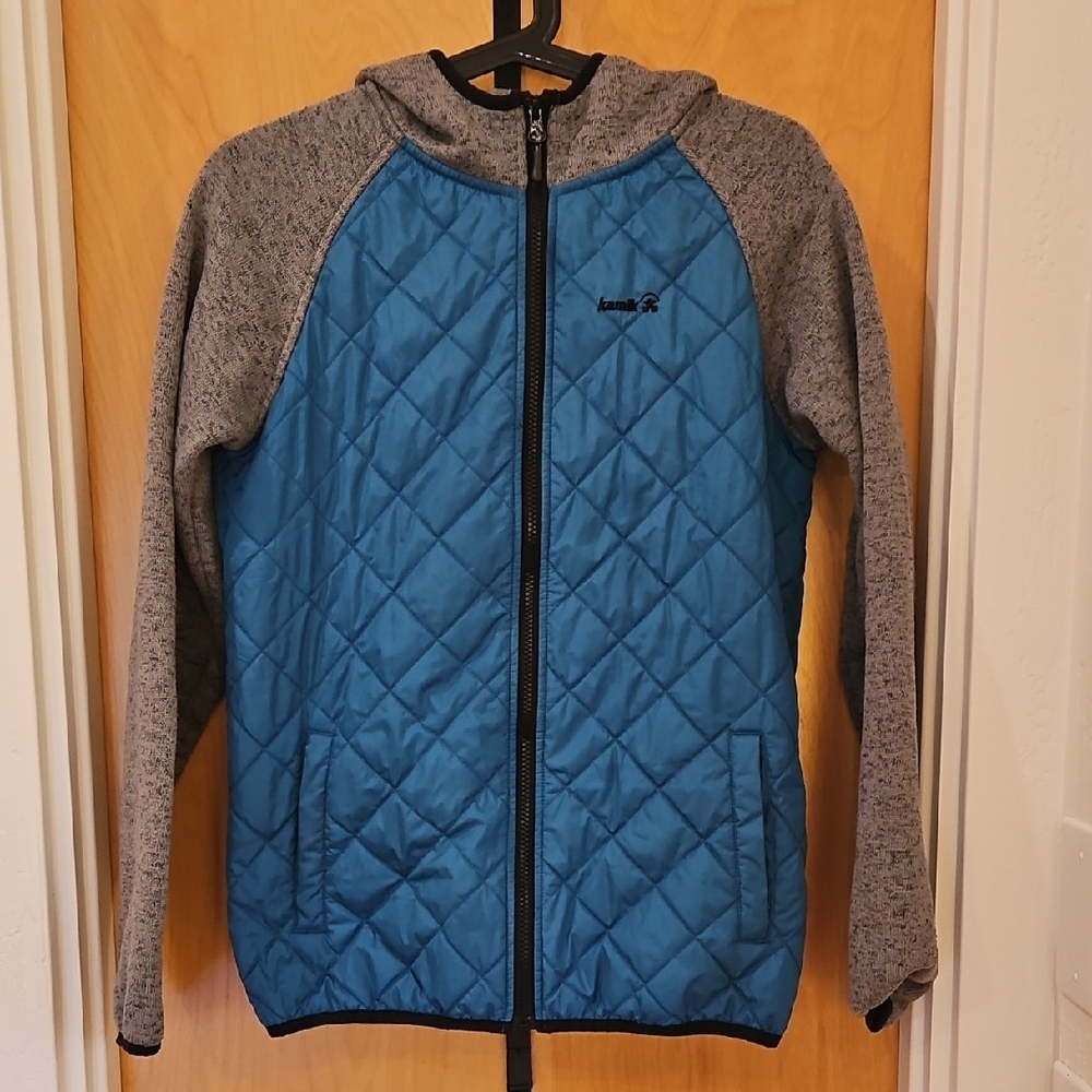 Kamik Kids SIZE 16 Blue and Gray Puffer Jacket